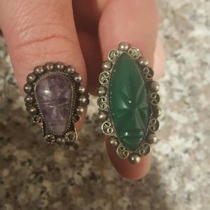 SOLD Vintage Sterling Mexican Rings